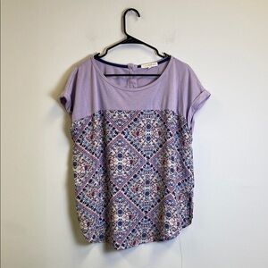 Rewind Purple Patterned Blouse